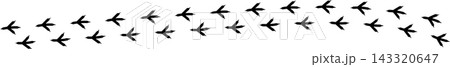 Bird footprint icon, chicken paw vector track, turkey foot print line pattern Bird footprint icon, chicken paw vector track, turkey foot print line pattern 143320647