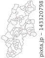 分割できる長野県　白地図 143320798