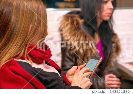 Women quarrel.Two young women girlfriends,serious conversation discussion Women quarrel.Two young women girlfriends,serious conversation discussion 143321389
