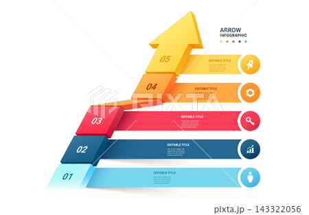 Infographic Staircase Step Business Growth timeline Step Arrow Process and Concepts for Success Diagram Background Infographic Staircase Step Business Growth timeline Step Arrow Process and Concepts for Success Diagram Background 143322056