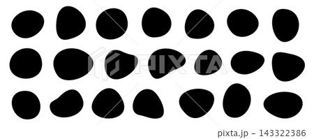Round organic blob shapes, abstract irregular vector forms 143322386