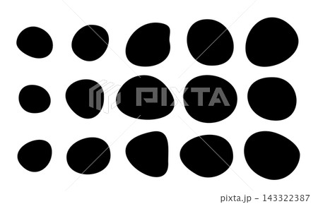 Round organic blob shapes, abstract irregular vector forms Round organic blob shapes, abstract irregular vector forms 143322387