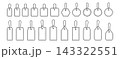 Paper label icon or tag price set isolated 143322551