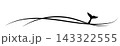Whale tail in sea waves icon 143322555