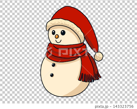 クリスマスのゆきだるまイラスト 143323756