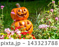 ハロウィンのかぼちゃと秋の風景 143323788