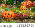 ハロウィンのかぼちゃと秋の風景 143323790