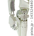 Detailed close up of futuristic humanoid robot arm joint 143324840