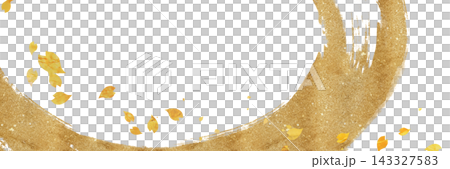 A luxurious horizontal background featuring a flurry of gold leaf cherry blossoms. A luxurious horizontal background featuring a flurry of gold leaf cherry blossoms. 143327583