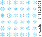 雪の結晶に関するアイコンセット 143328093
