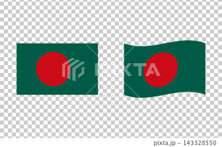 Bangladesh flag illustration set Bangladesh flag illustration set 143328550