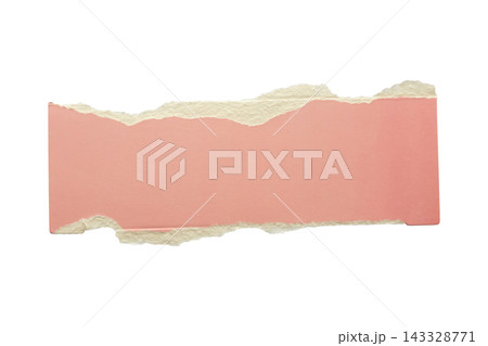 piece of pink cardboard paper tear isolated on white background piece of pink cardboard paper tear isolated on white background 143328771