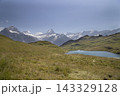 Bachalpsee lake reflecting swiss alps mountains panorama 143329128