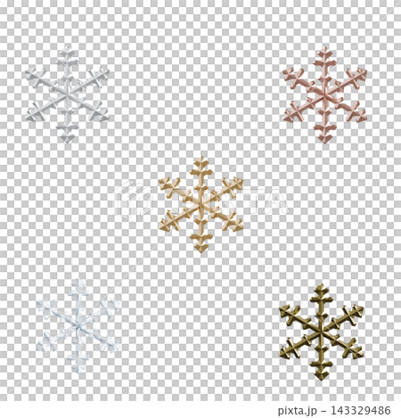 Simple 3D Snowflake Icons (Set of 5 Colors) Simple 3D Snowflake Icons (Set of 5 Colors) 143329486