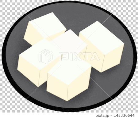 soy tofu on grey plate soy tofu on grey plate 143330644