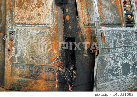 Abstract Rusty Iron Sheet Metal Macro Texture Background 143331092