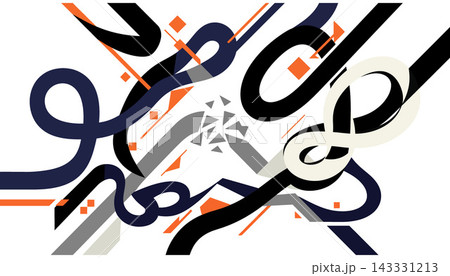 Abstract geometric letter design with dynamic lines 143331213