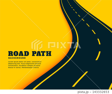 winding curve pathway road concept background design 143332653