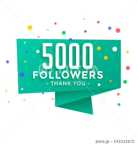 5000 social media followers thank you background template 5000 social media followers thank you background template 143332672