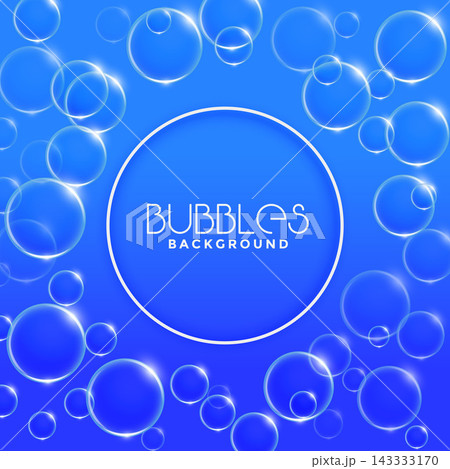 blue water or soap bubbles background design 143333170