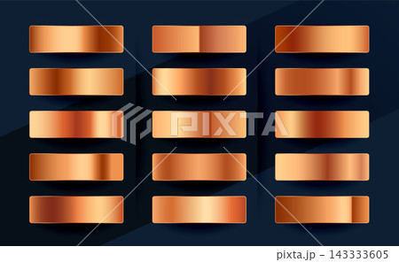 copper or rose gold premium gradient swatches palette set copper or rose gold premium gradient swatches palette set 143333605