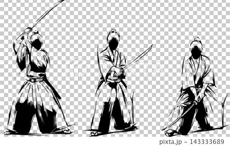 武士的上、中、下三種站姿 武士的上、中、下三種站姿 143333689