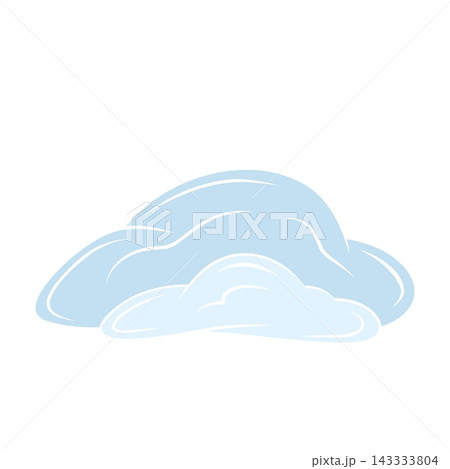 Vector illustration of a snowy snowdrift 143333804