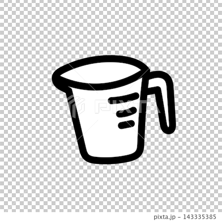 Simple, flat vector illustration of a measuring cup that can be used for bread making and cooking. Simple, flat vector illustration of a measuring cup that can be used for bread making and cooking. 143335385