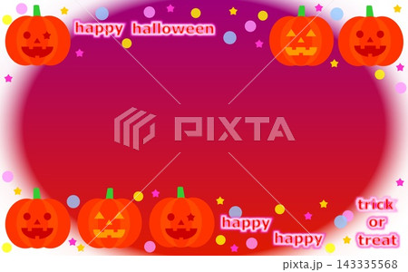 ハロウィーン　フレーム　ジャック・オー・ランタン　かぼちゃ 143335568