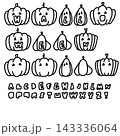ジャックオランタンのハロウィン用手書きフォント 143336064