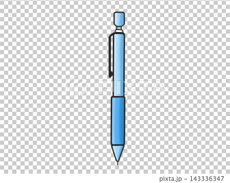 A simple illustration of a blue mechanical pencil. A simple illustration of a blue mechanical pencil. 143336347