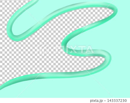Pastel mint green abstract wavy ribbon border background with paper cut frame design Pastel mint green abstract wavy ribbon border background with paper cut frame design 143337230