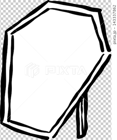 Spooky Cafe Halloween Outline Coffin Sign Board Hand Drawn Black and White Spooky Cafe Halloween Outline Coffin Sign Board Hand Drawn Black and White 143337862