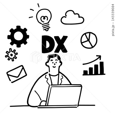 DX化で仕事が捗るビジネスパーソン 143339084
