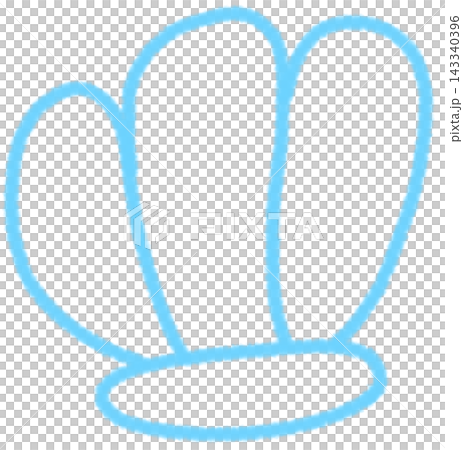 Clam in blue line art 143340396
