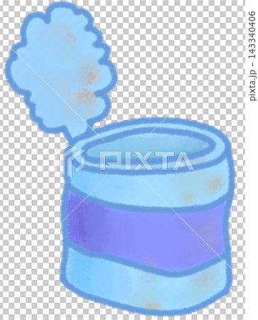 Dirty empty can in cute hand drawn style 143340406