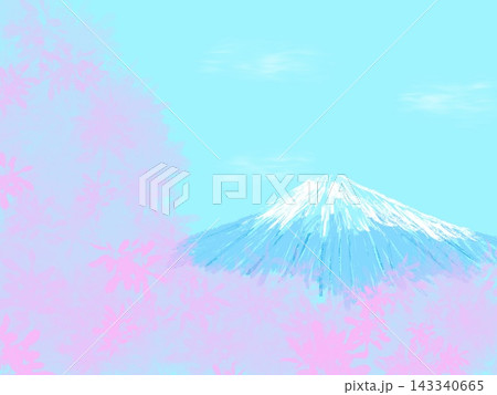 美しい富士山と桜 美しい富士山と桜 143340665