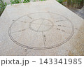 距離と方向を示す方角石 143341985