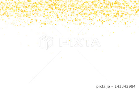 Glitter made of stars on white background. Golden confetti stars background Glitter made of stars on white background. Golden confetti stars background 143342984