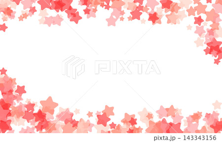 Red star confetti. Falling starry anniversary background 143343156