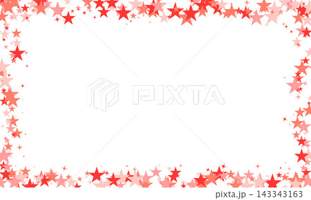 Red star confetti. Falling starry anniversary background 143343163