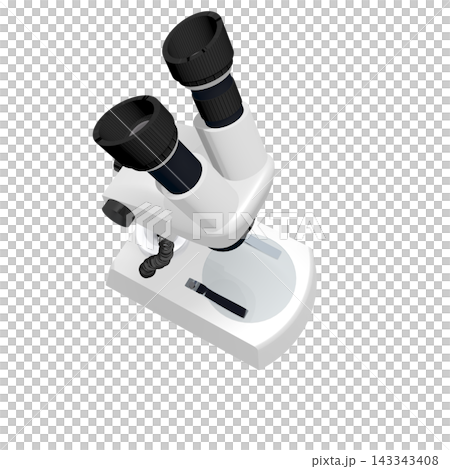 【逼真透視素材】科學教育資料以3D插圖:雙眼顯微鏡(透明PNG)(等距素材需另購) 【逼真透視素材】科學教育資料以3D插圖:雙眼顯微鏡(透明PNG)(等距素材需另購) 143343408