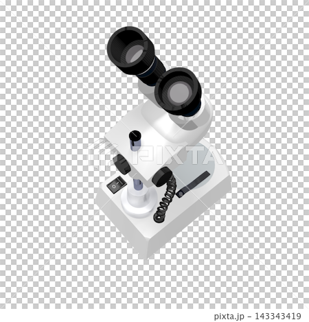 【逼真透視素材】科學教育資料以3D插圖:雙眼顯微鏡(透明PNG)(等距素材需另購) 【逼真透視素材】科學教育資料以3D插圖:雙眼顯微鏡(透明PNG)(等距素材需另購) 143343419