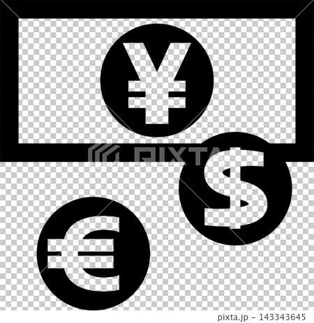 銀行和貨幣兌換圖標 銀行和貨幣兌換圖標 143343645
