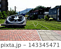 旧手宮線と動輪のモニュメント 143345471