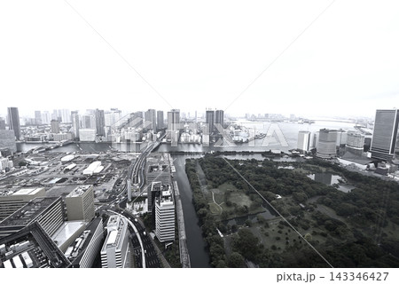 雨の汐留シオサイト 雨の汐留シオサイト 143346427