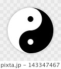 Illustrating the yin and yang symbol, this design depicts two interlocking shapes representing opposing forces. The black and white halves embody balance and harmony in life. 143347467