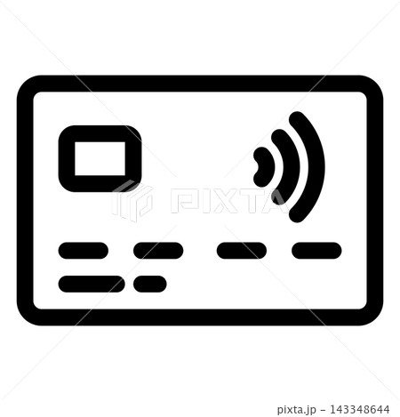 Outline Credit Card Icon for Banking, Payments, Shopping and Online Transactions 143348644