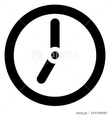 Clock Showing 7 o'clock icon 143348695