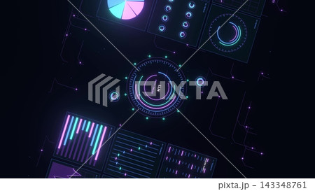 Big data visualization flow analytics bg 3d render Big data visualization flow analytics bg 3d render 143348761